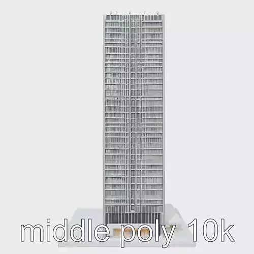 Futuristic Skyscraper Architectural Model