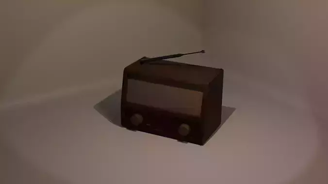 Vintage Radio Low-poly 3D model Vintage Radio Low-poly 3D model