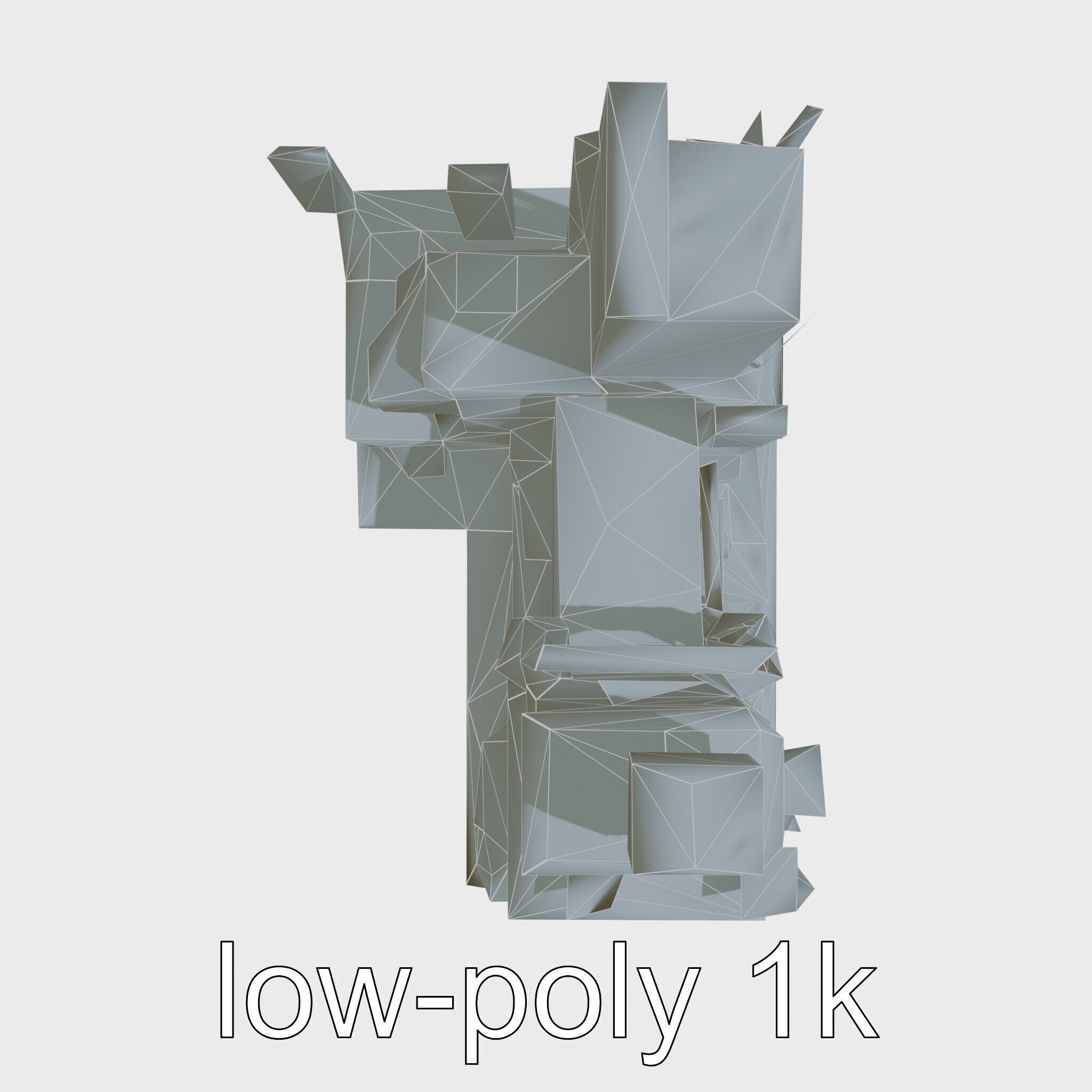 Cyberpunk Skyscraper Neon Signs Night Scene Low-poly 3D model_26