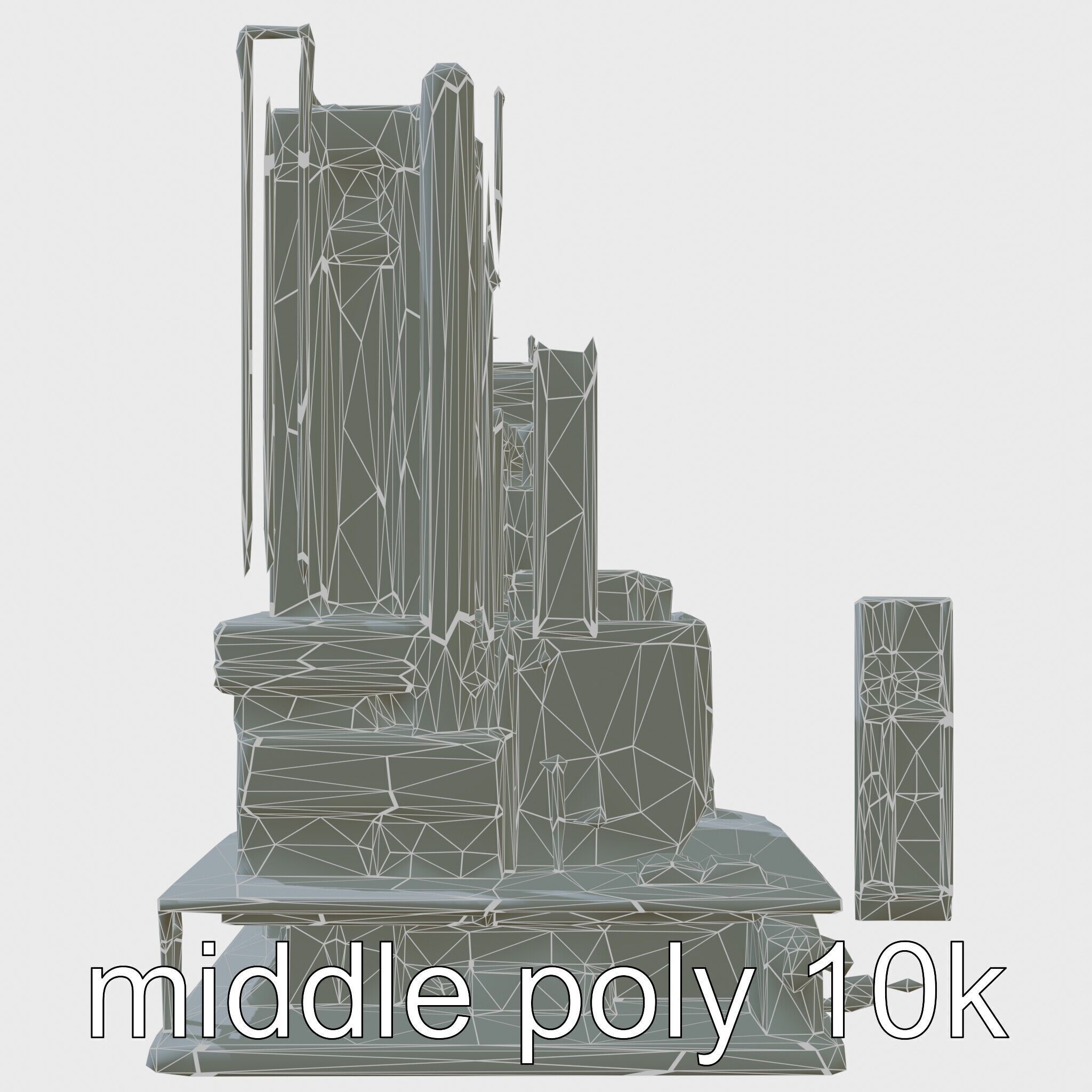 Cyberpunk Skyscraper Neon Signs Night Scene Low-poly 3D model_28