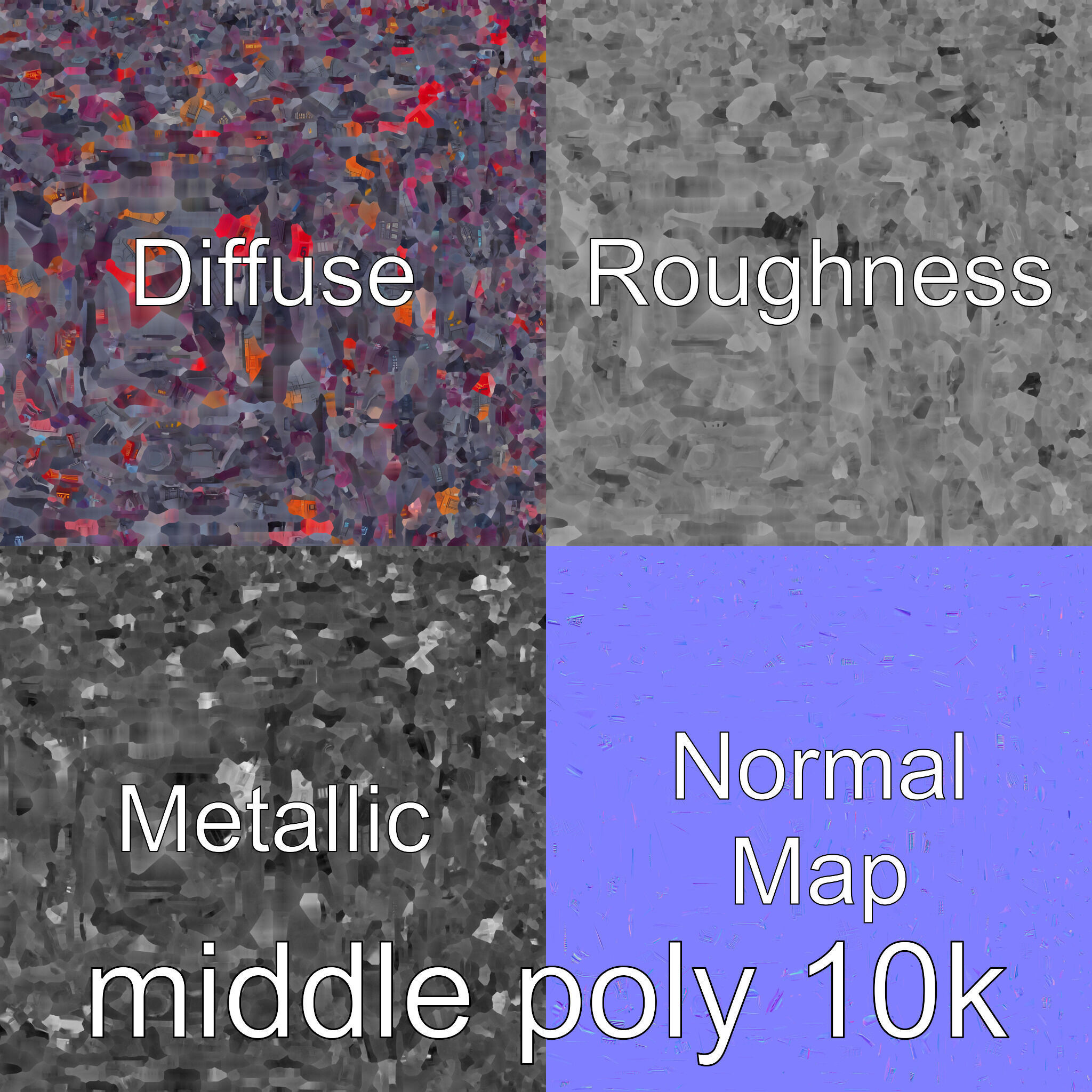 Cyberpunk Skyscraper Neon Signs Night Scene Low-poly 3D model_32