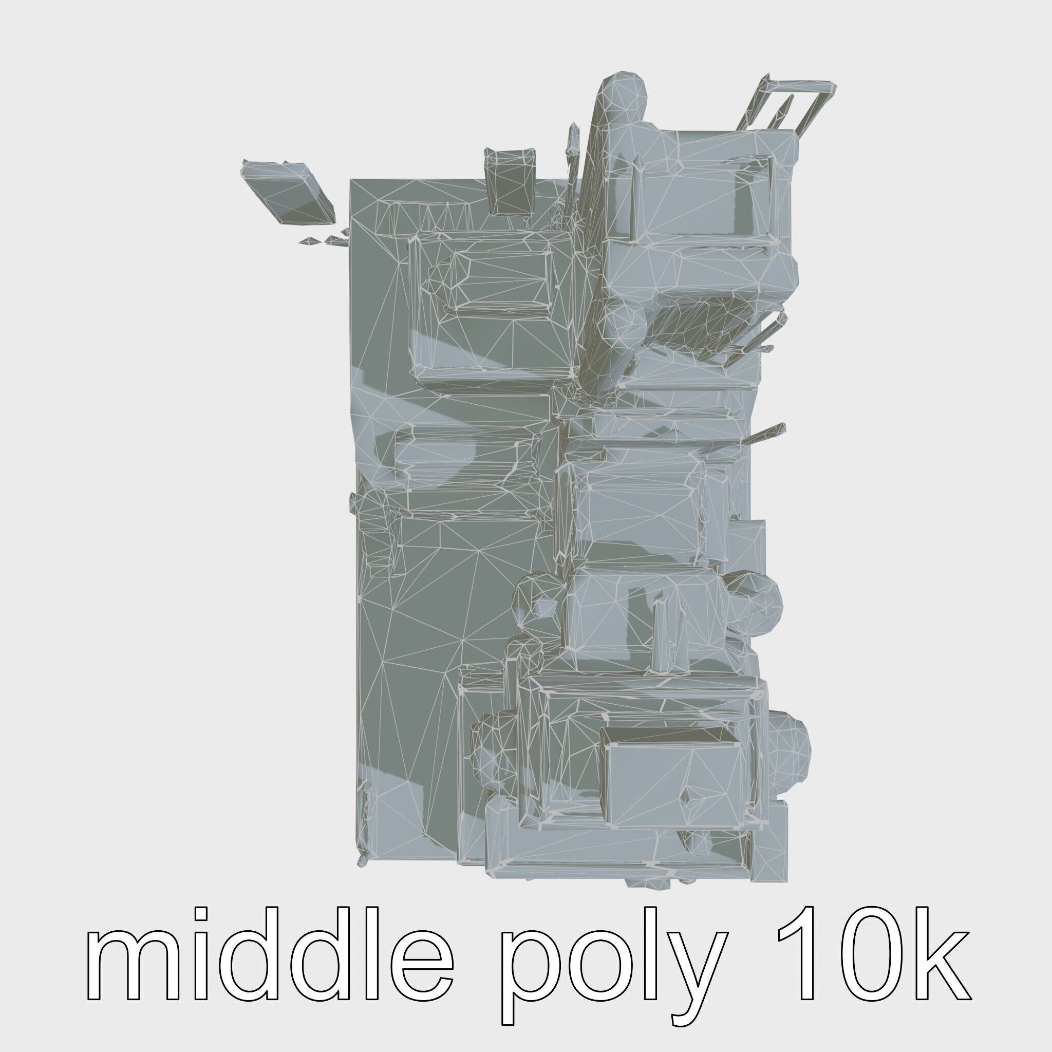 Cyberpunk Skyscraper Neon Signs Night Scene Low-poly 3D model_10