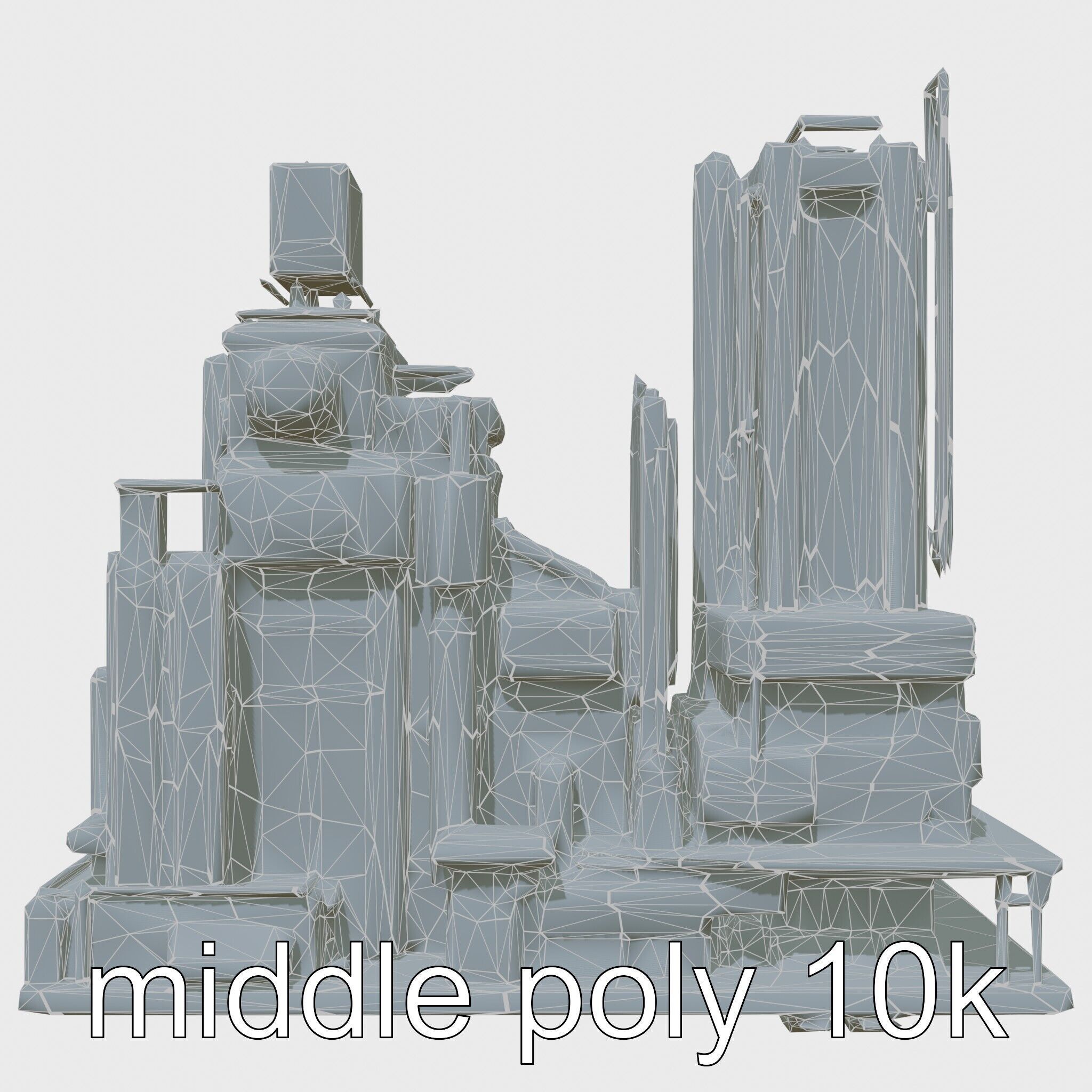 Cyberpunk Skyscraper Neon Signs Night Scene Low-poly 3D model_6