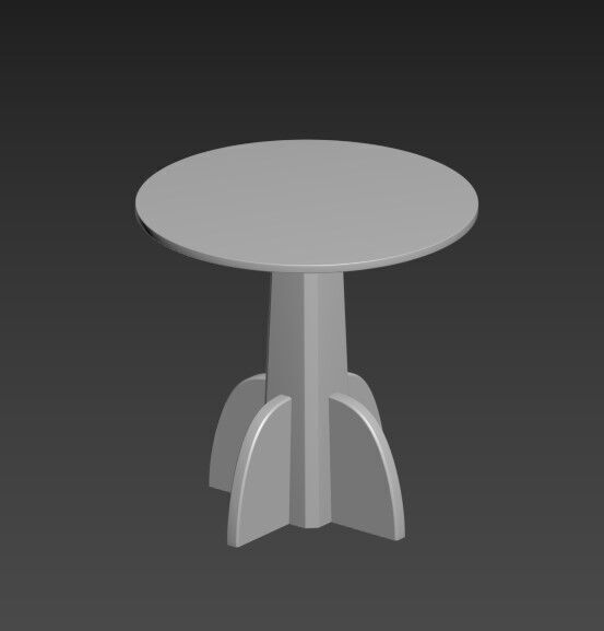 Axel Einar Hjorth table  Low-poly 3D model_6