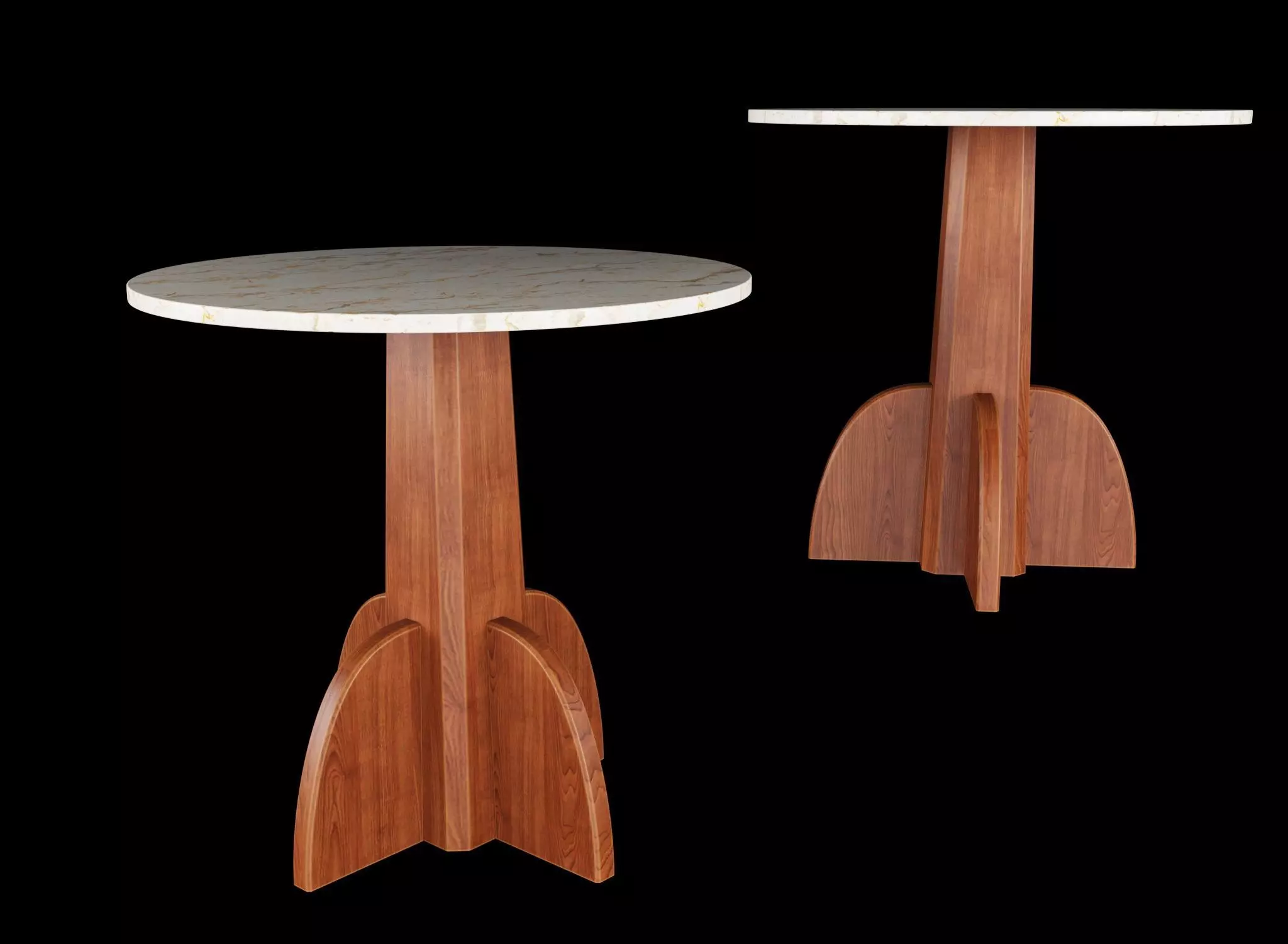 Axel Einar Hjorth table  Low-poly 3D model_0