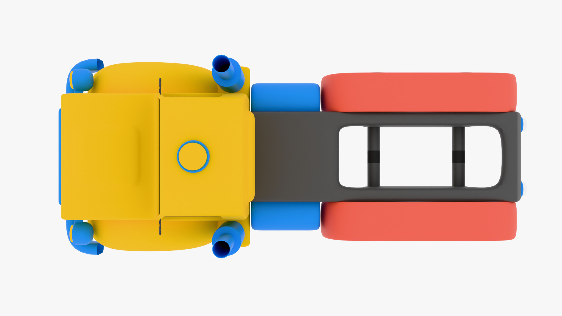 cartoon truck 3D model_10