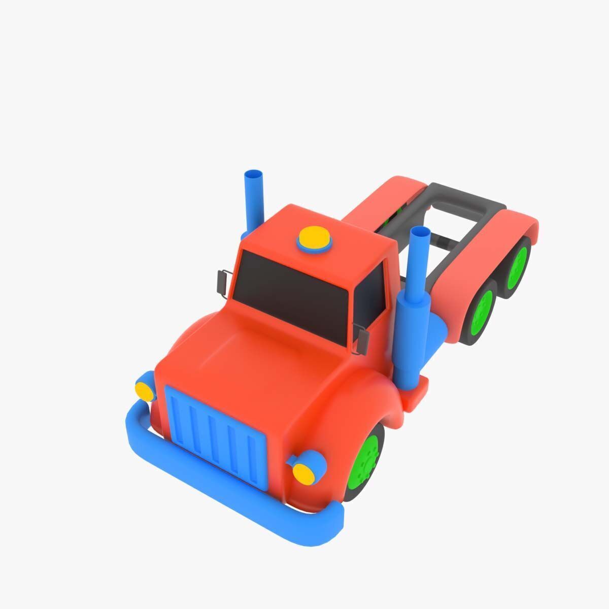 cartoon truck 3D model_26