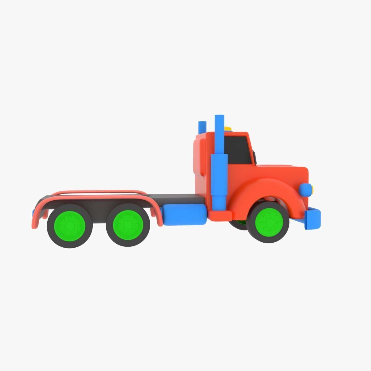 cartoon truck 3D model_23