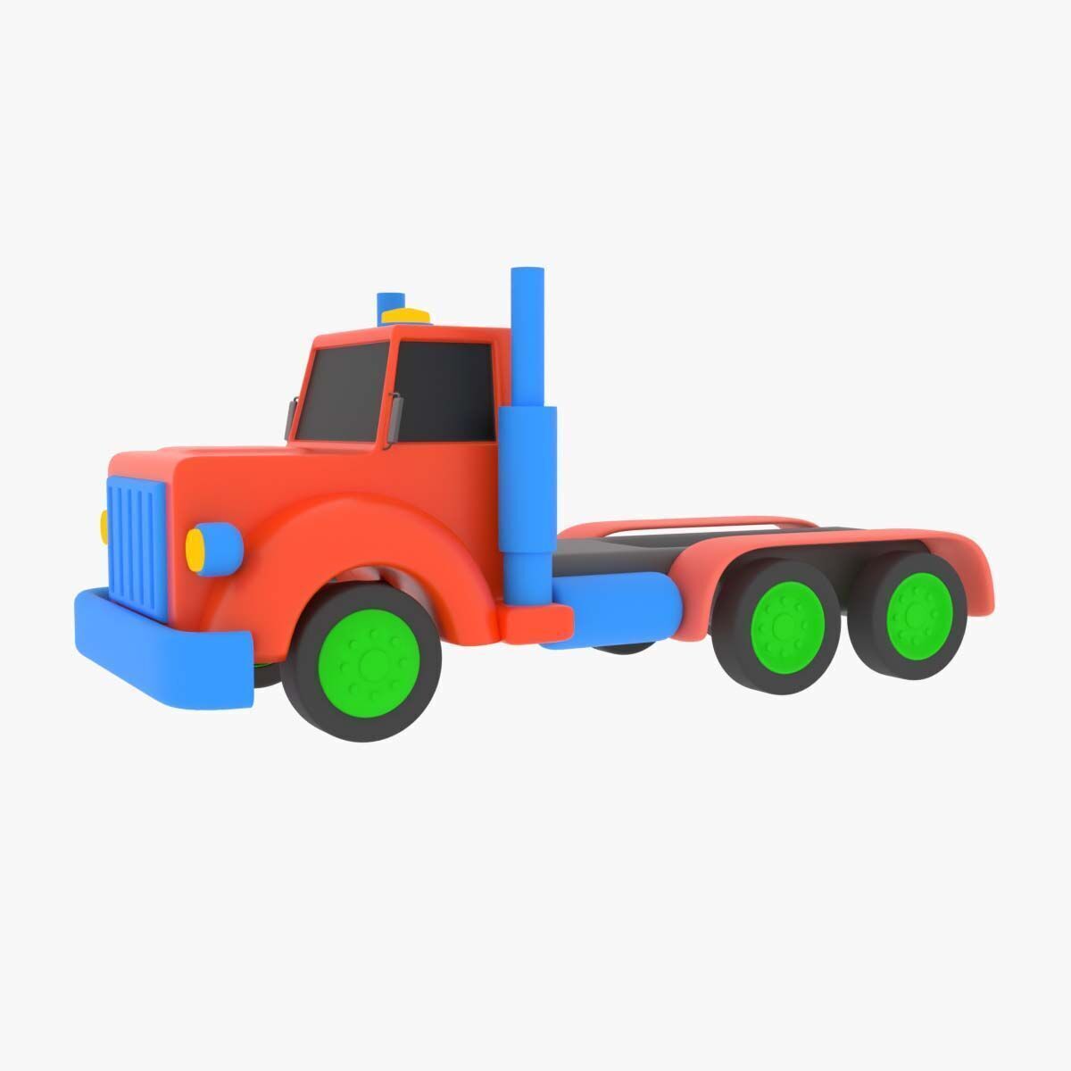cartoon truck 3D model_25