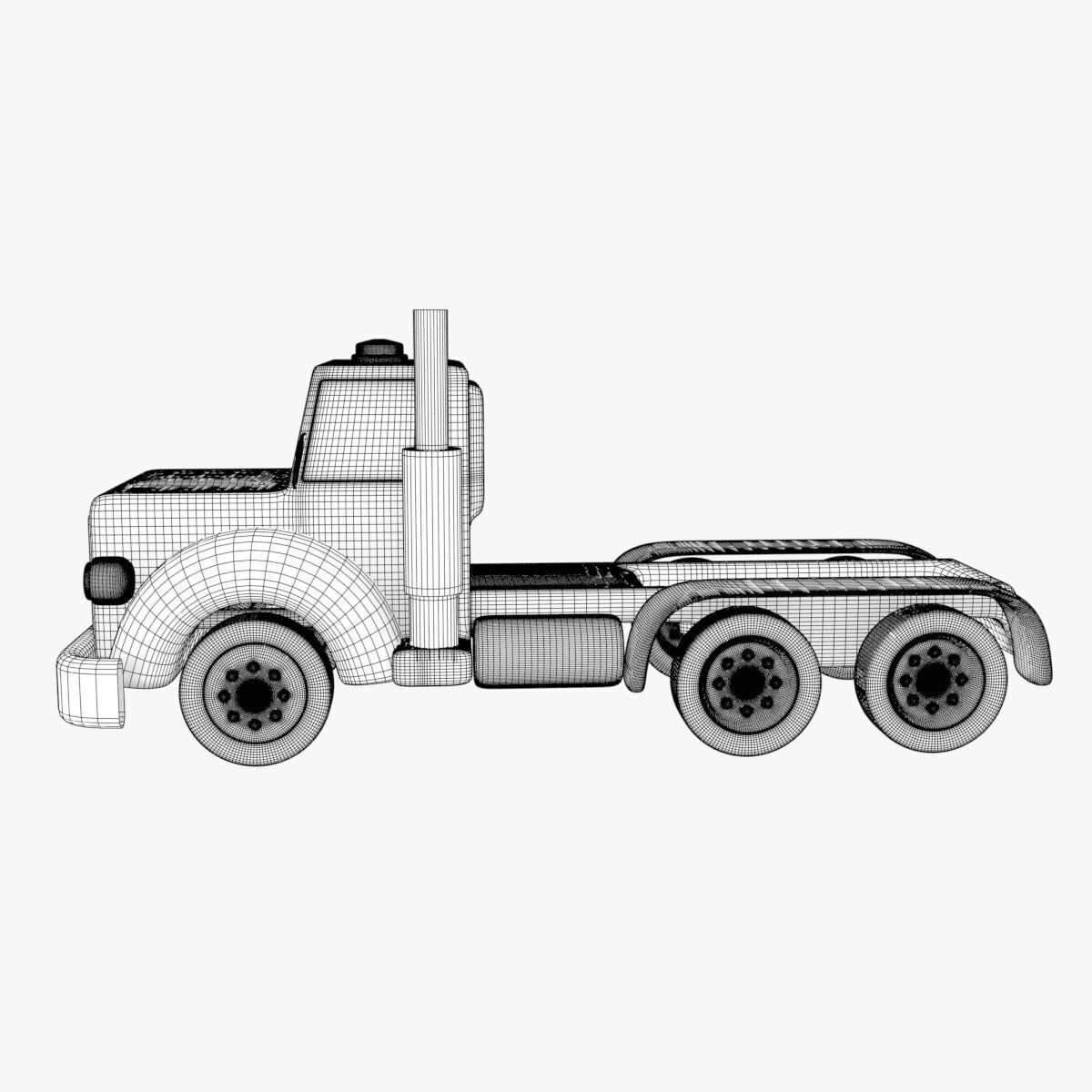 cartoon truck 3D model_24