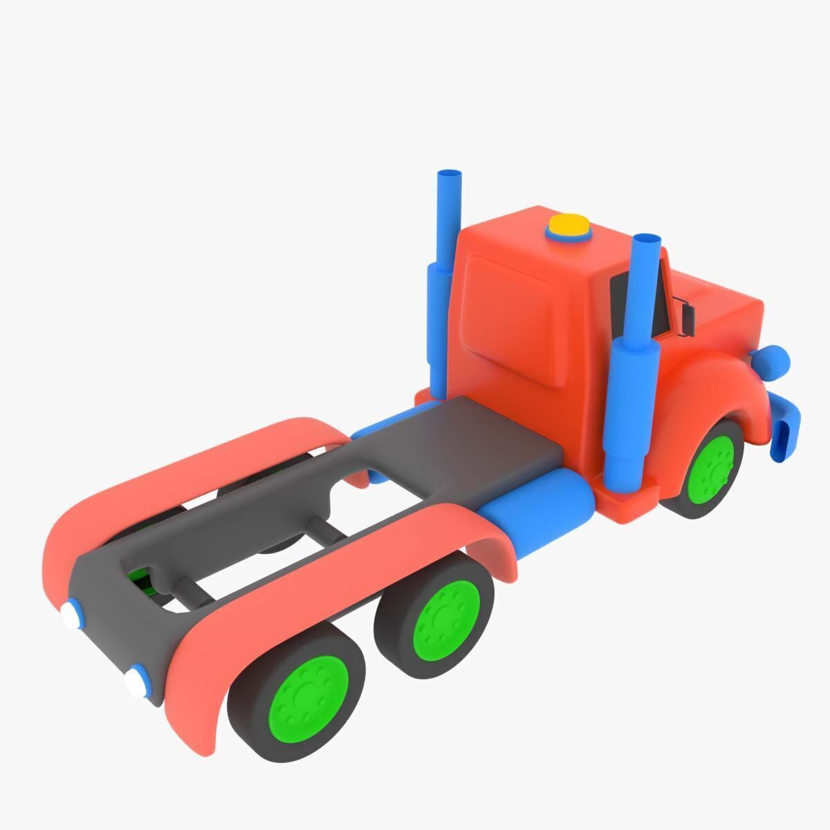 cartoon truck 3D model_19