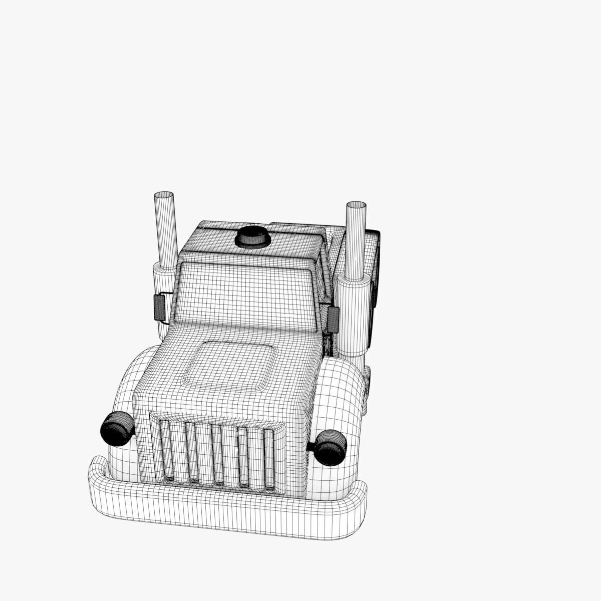 cartoon truck 3D model_20