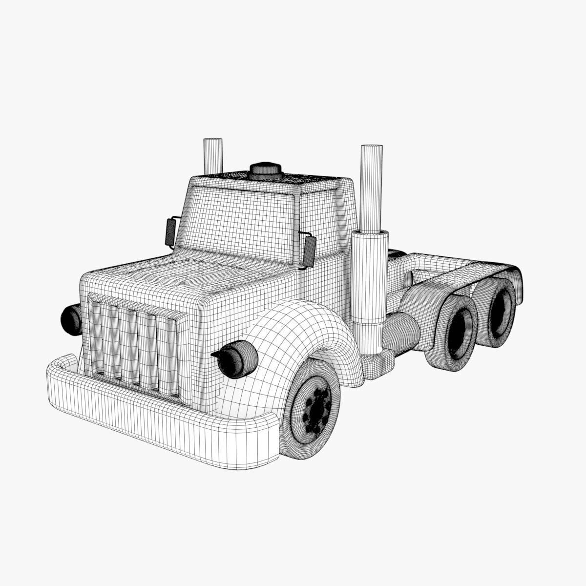 cartoon truck 3D model_27