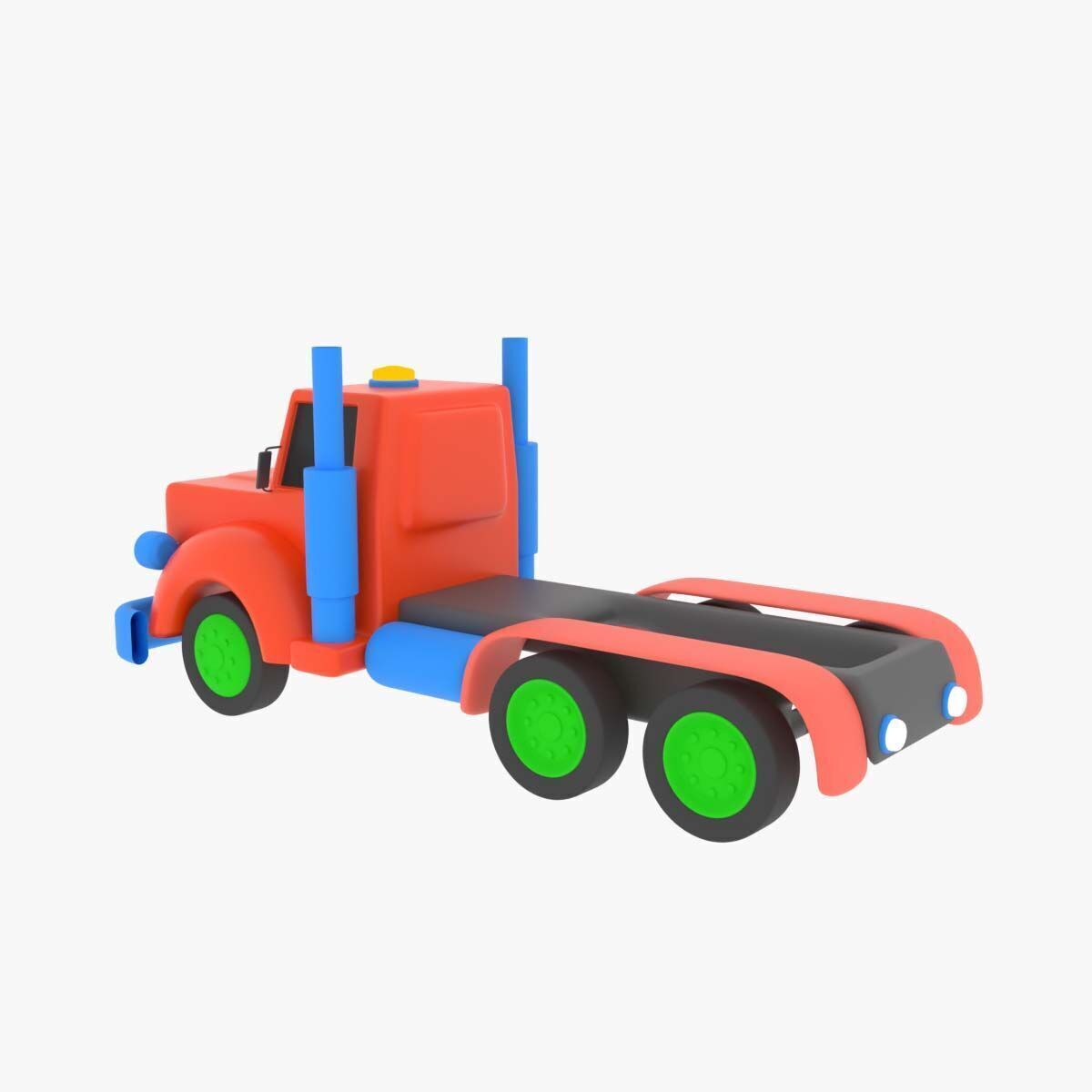 cartoon truck 3D model_22
