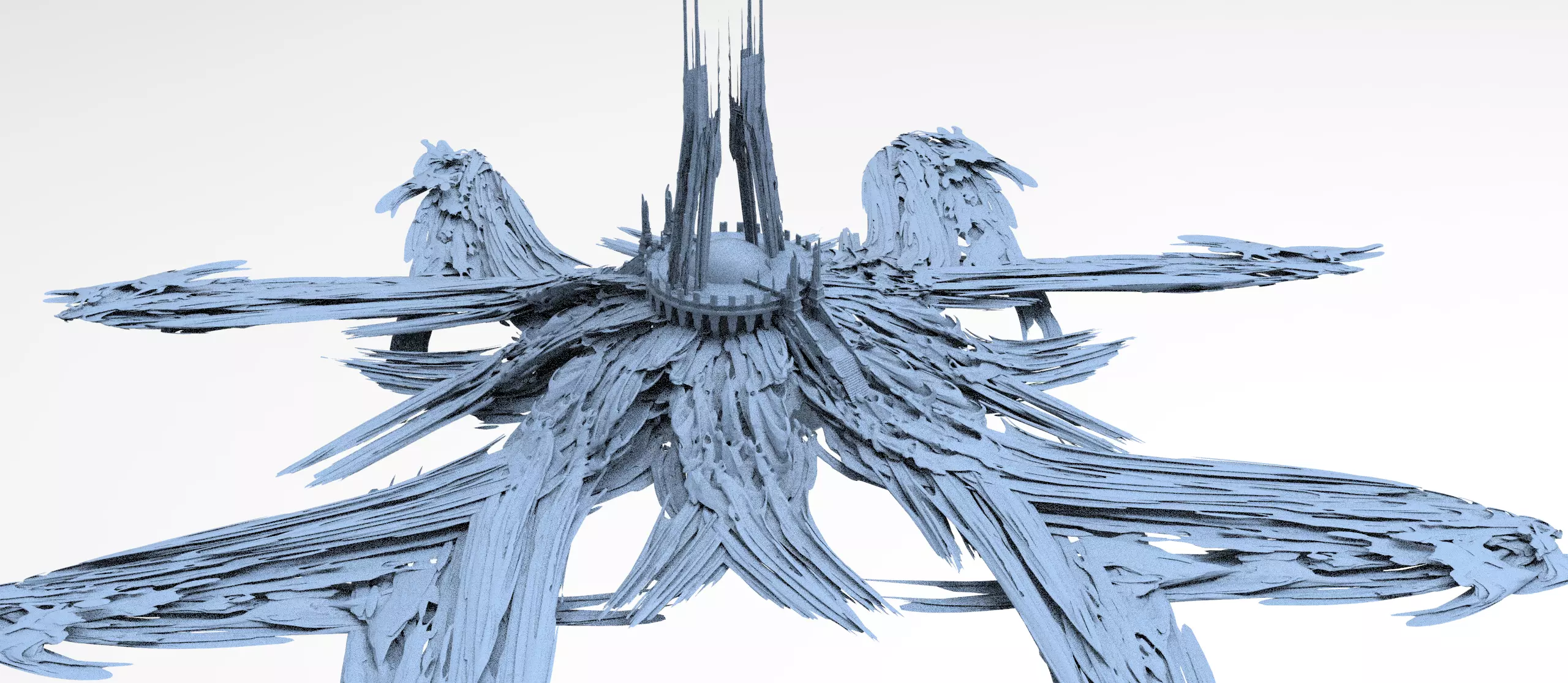 Island of Atlas Grand Tower city base 3D model_0