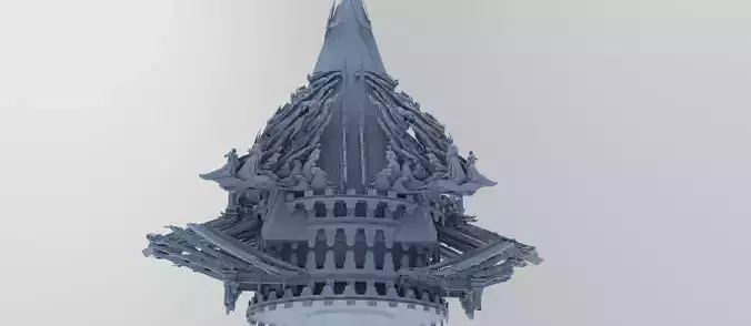 Island of Atlas Library pyramid 3D model