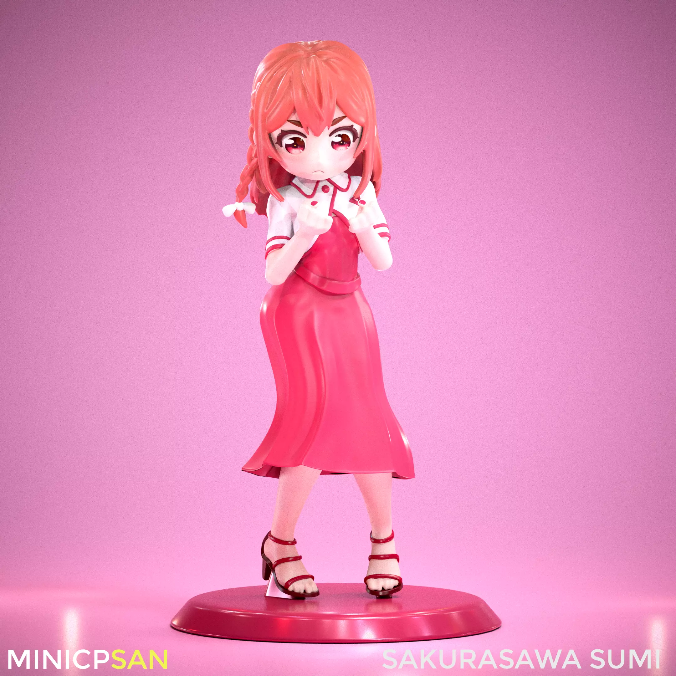 Sakurawasa Sumi - Cute Pink Dress Outfit - Rent-A-Girlfriend 3D print model
