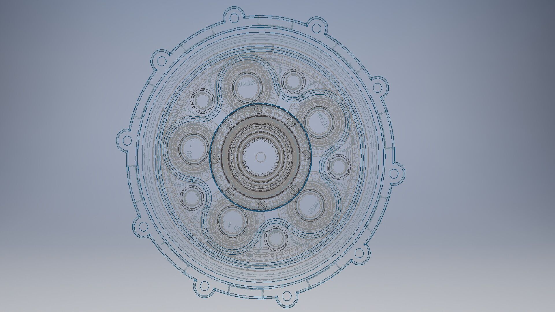 two step planetary gearbox 3d model 3D model_12