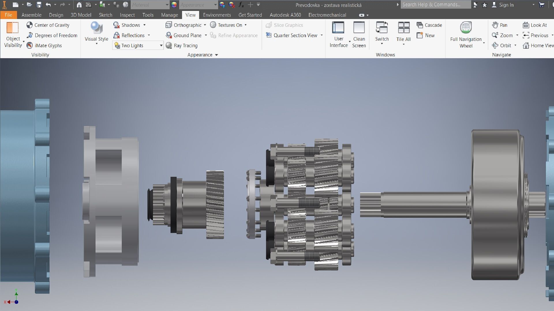 two step planetary gearbox 3d model 3D model_6