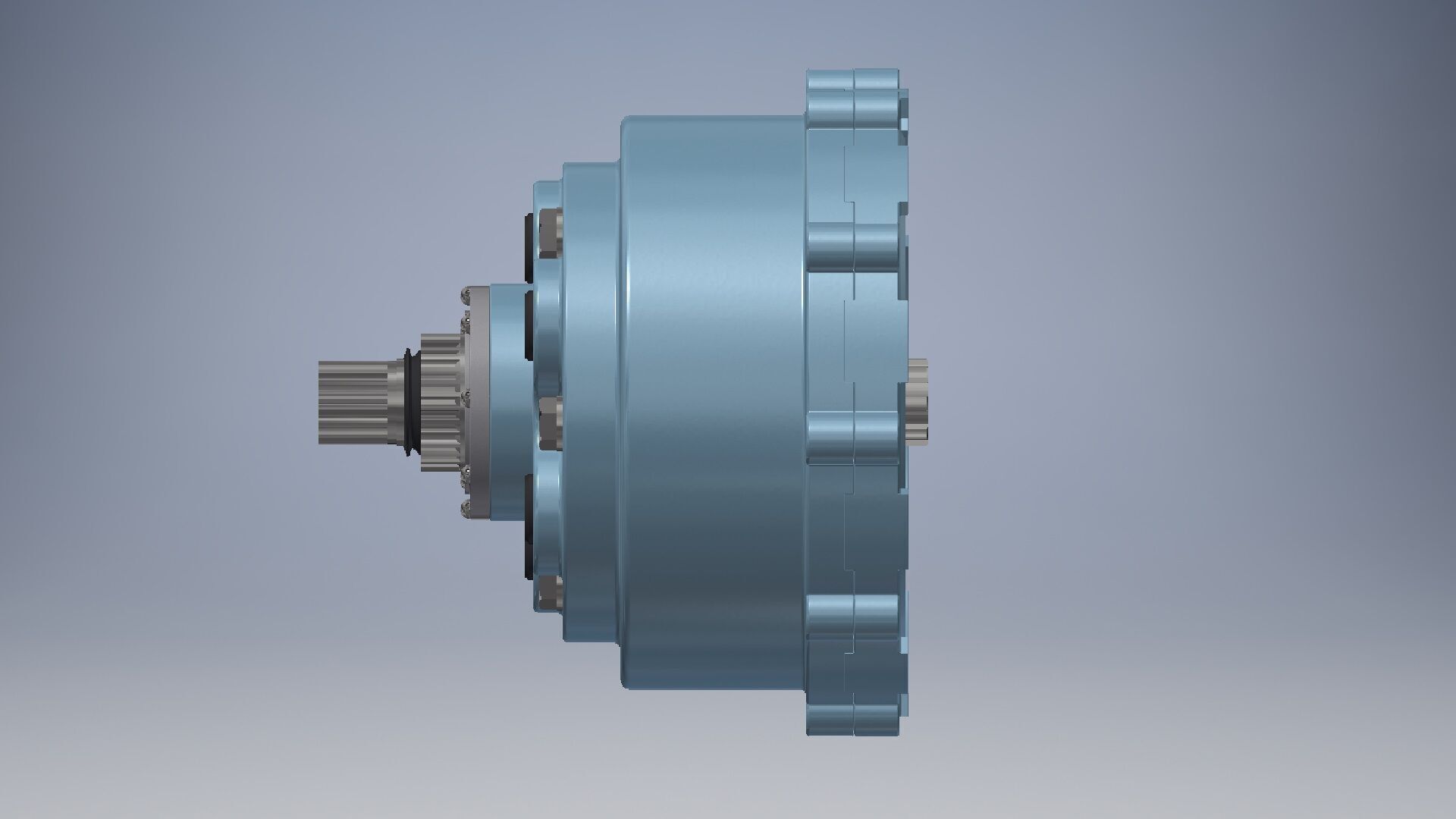 two step planetary gearbox 3d model 3D model_9