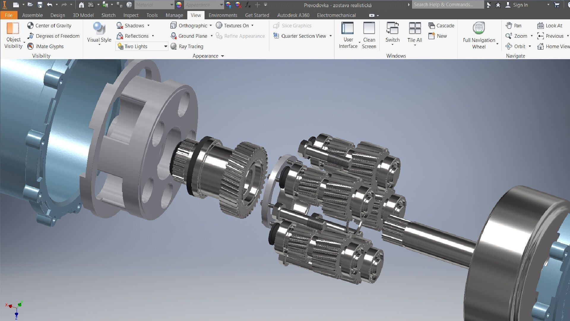 two step planetary gearbox 3d model 3D model_4