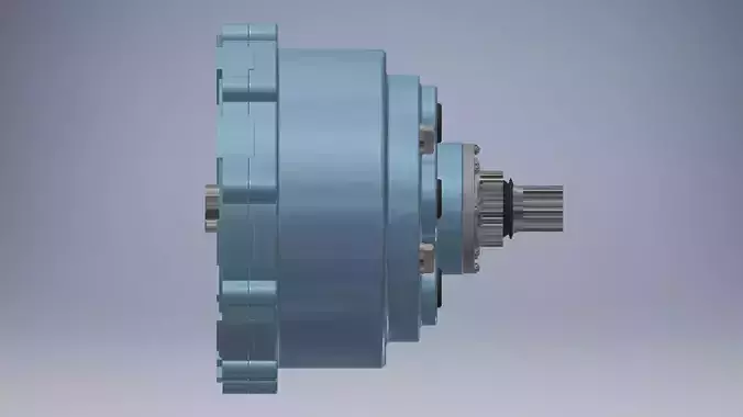 two step planetary gearbox 3d model