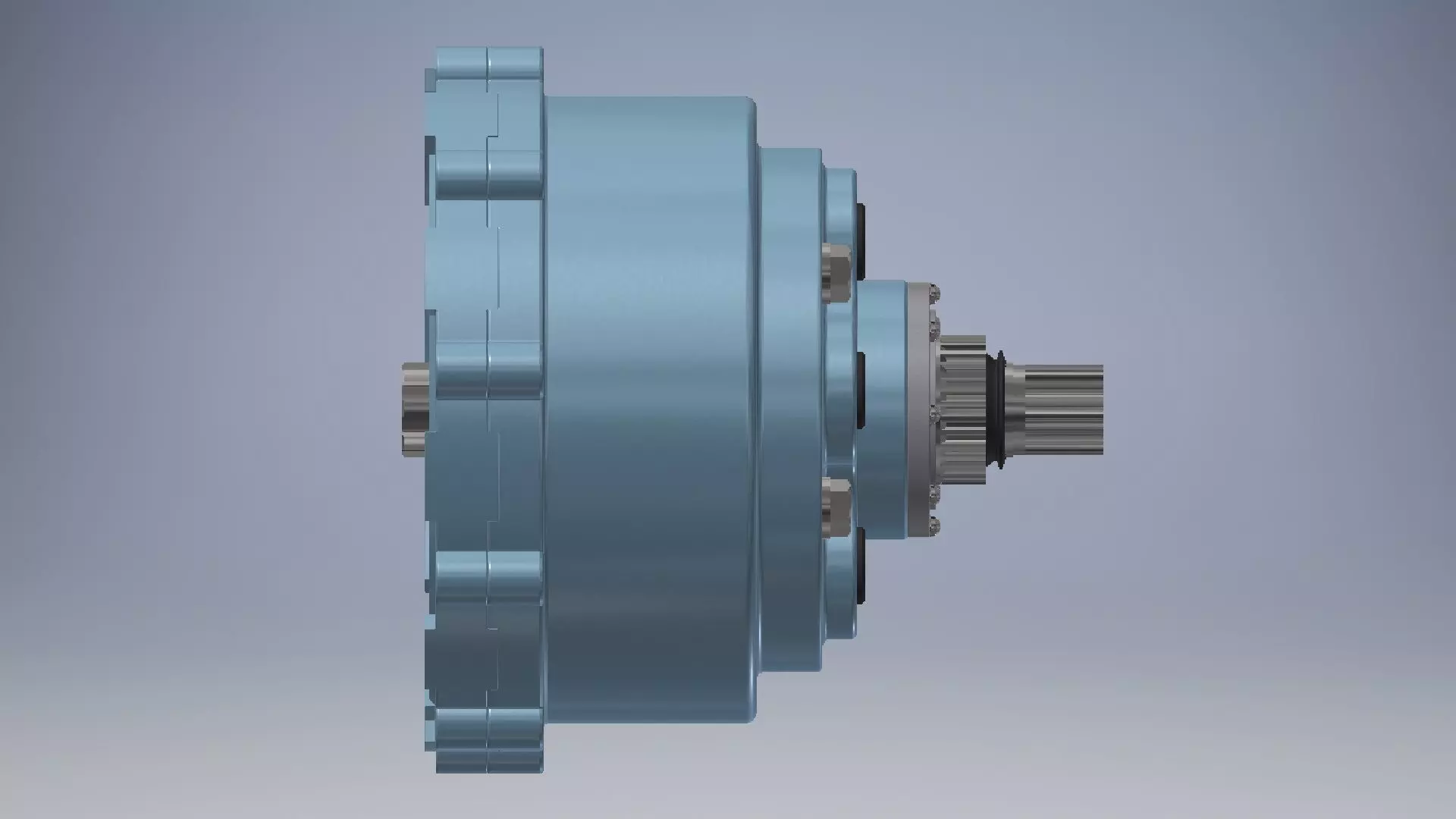 two step planetary gearbox 3d model 3D model_0