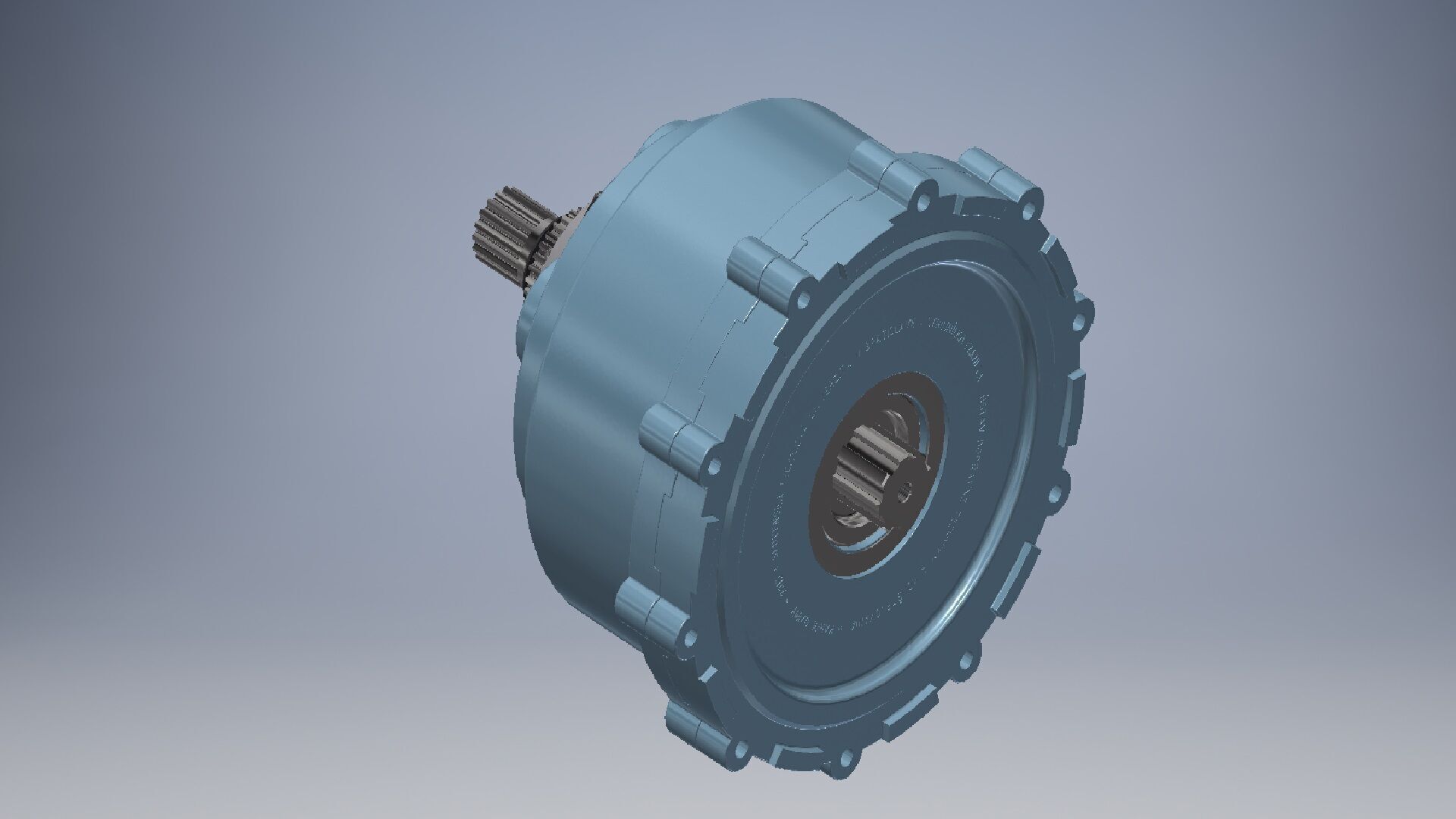 two step planetary gearbox 3d model 3D model_1
