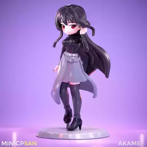 Akame - Cute Black Top Outfit - Akame Ga Kill Anime 3D print model