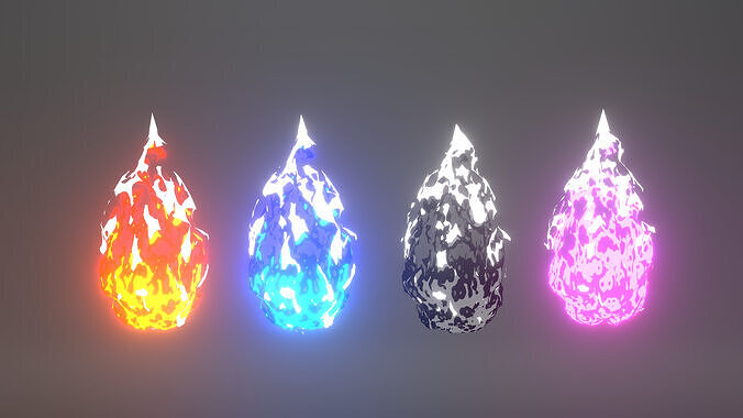 3D Stylized Fire  3D model