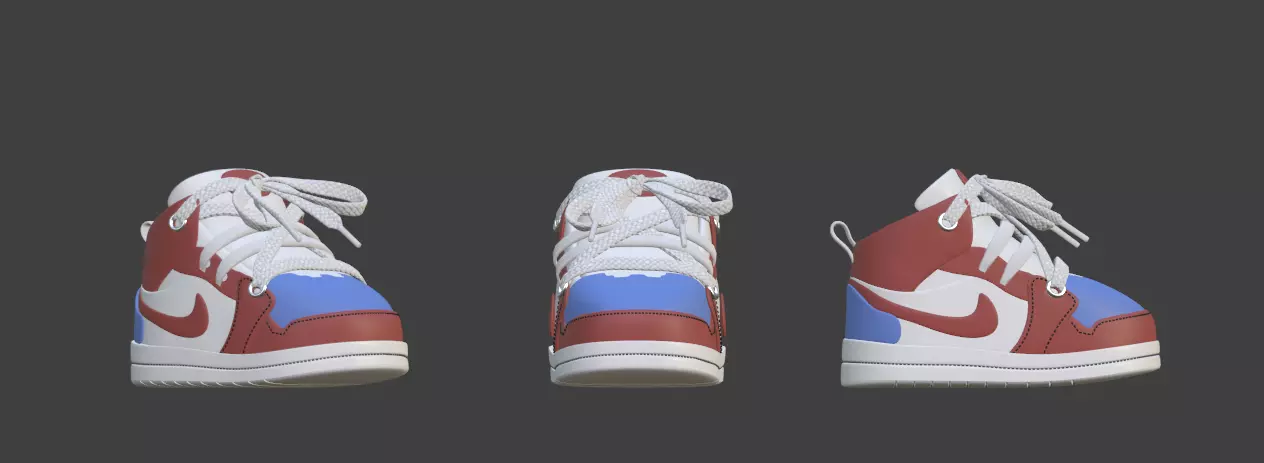 Nike Shoes Adi Shoes Sneakers Low-poly 3D model