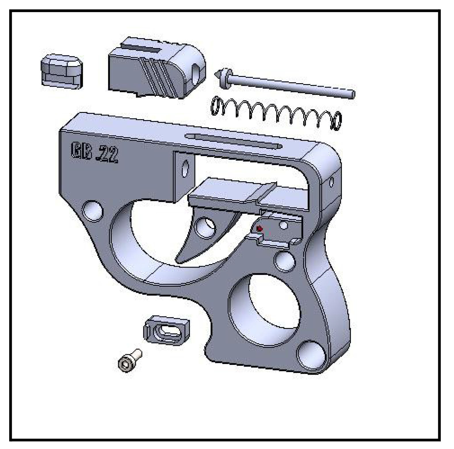 Xhobby GB-22 Mini Toy Gun 3D print model_1