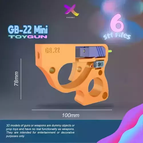 Xhobby GB-22 Mini Toy Gun 3D print model