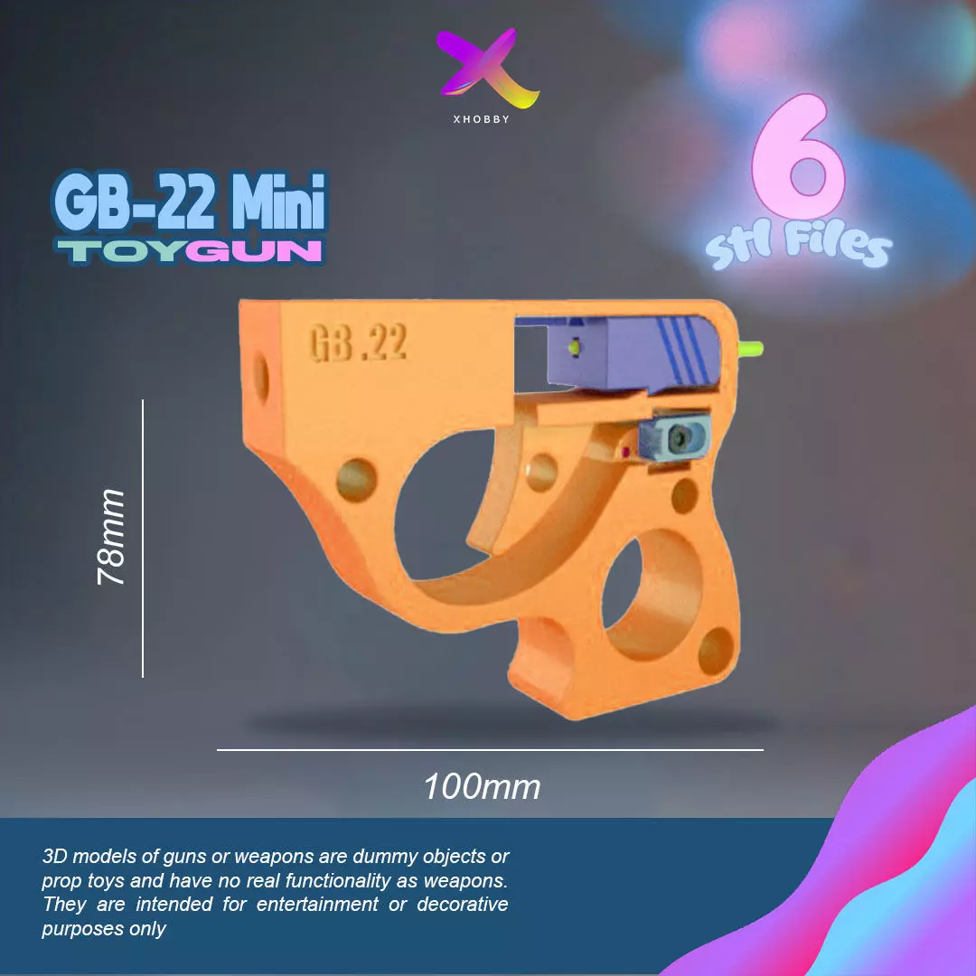 Xhobby GB-22 Mini Toy Gun 3D print model_0