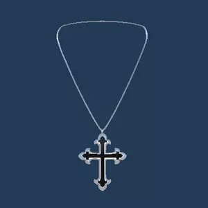 cross necklace Low-poly 3D model