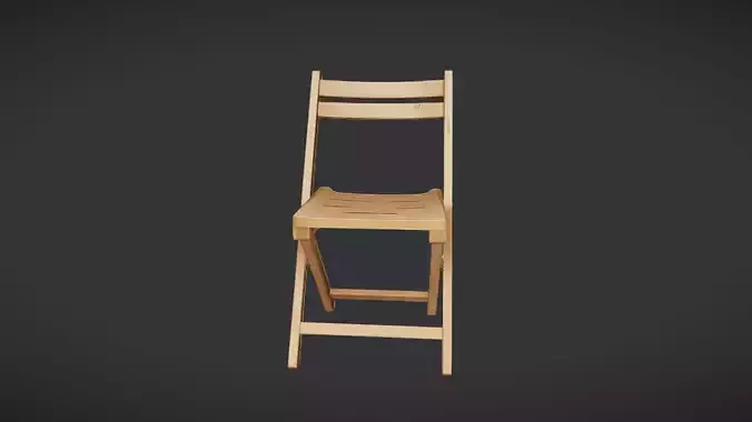 Simple wooden folding chair