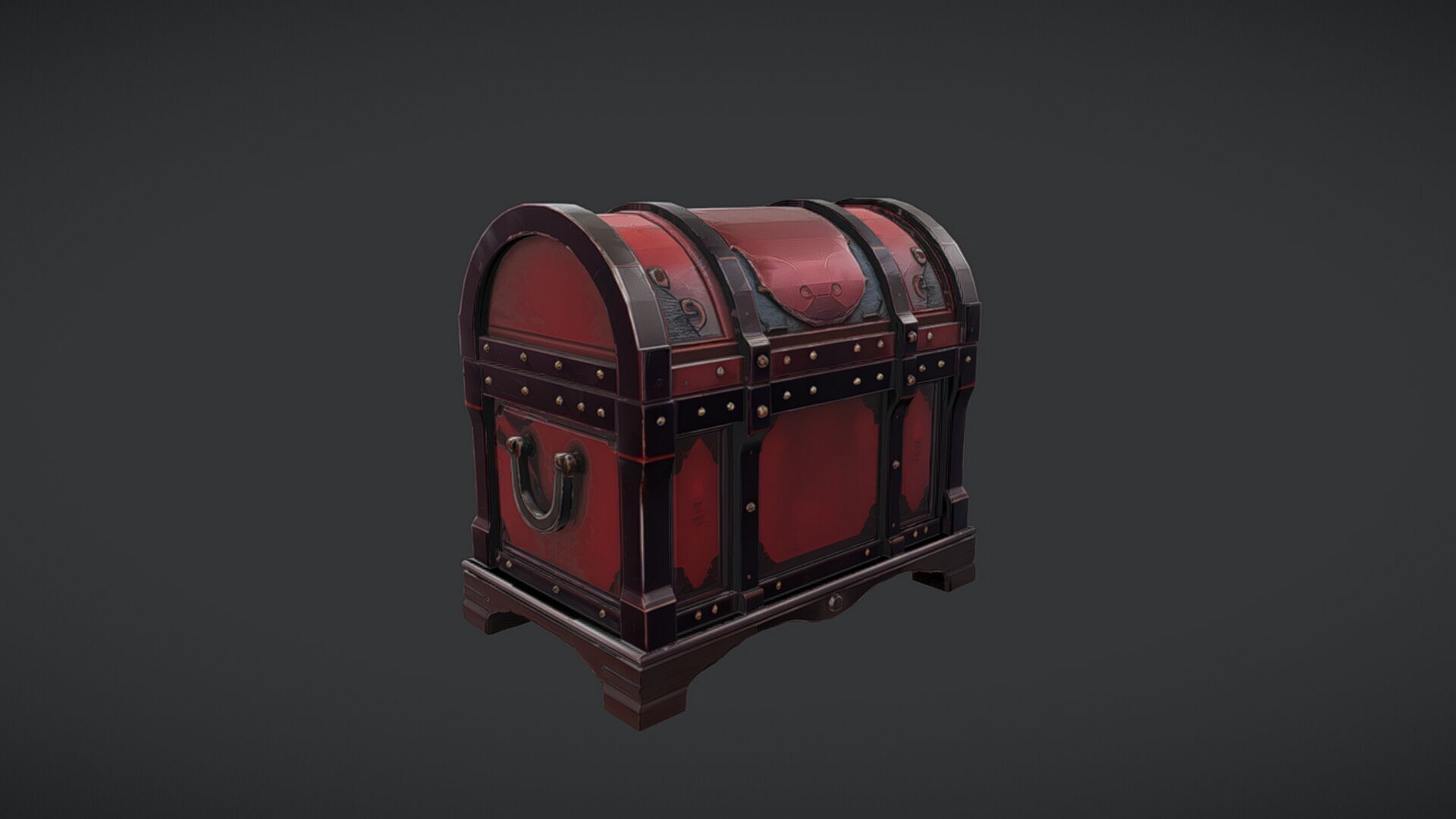 ornate treasure chest 3D model_10