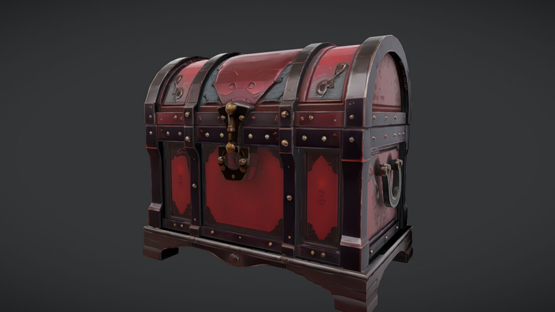 ornate treasure chest 3D model_13