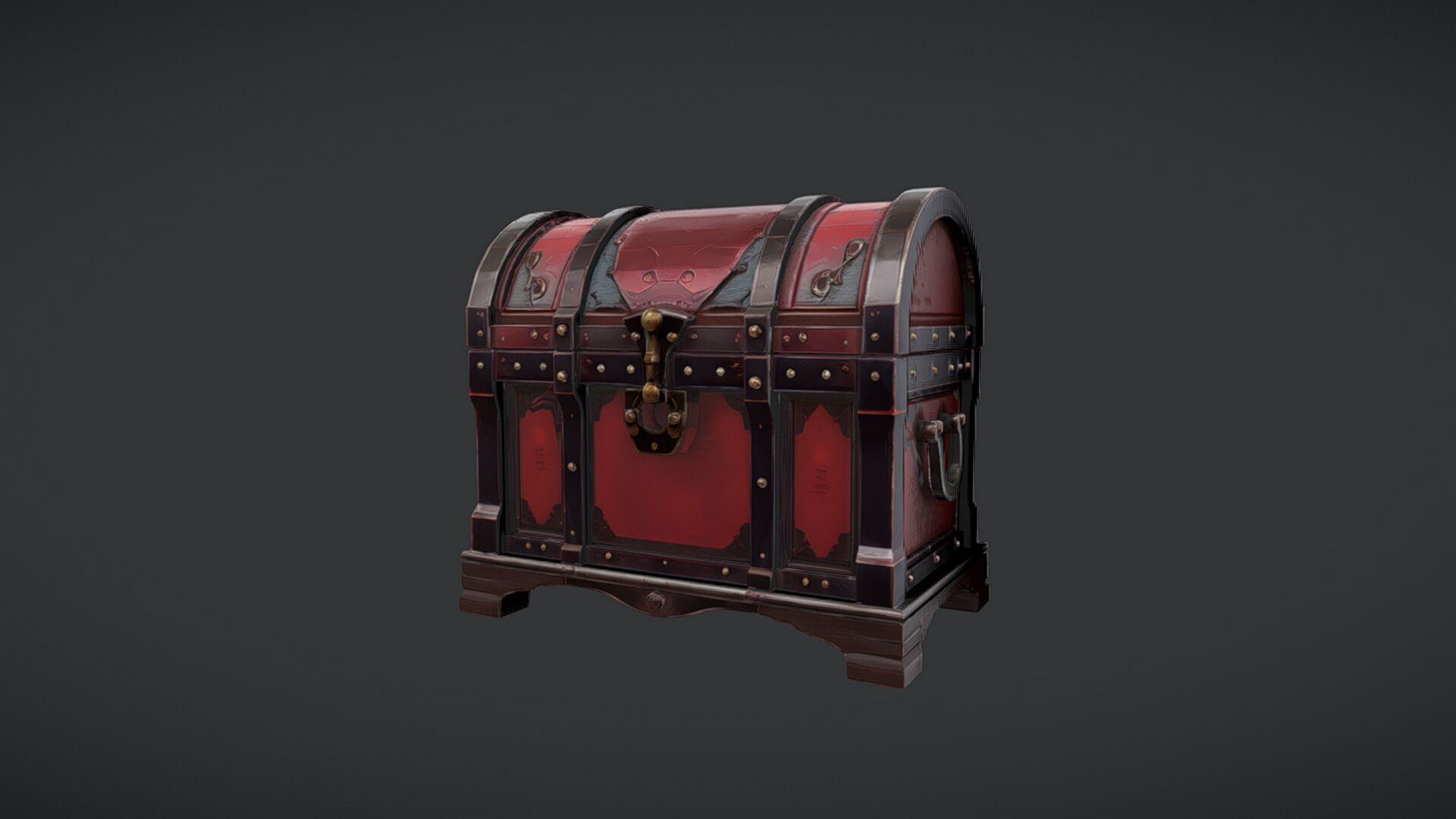 ornate treasure chest 3D model_16