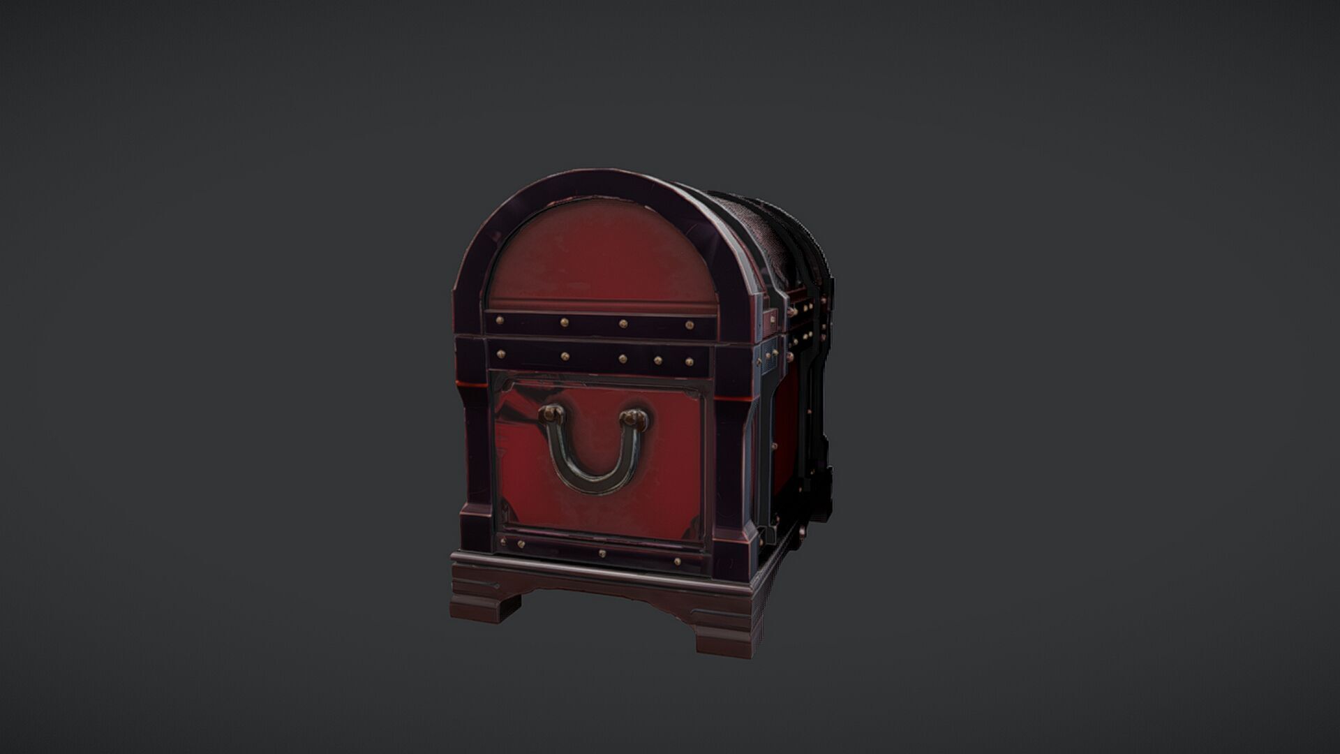 ornate treasure chest 3D model_11