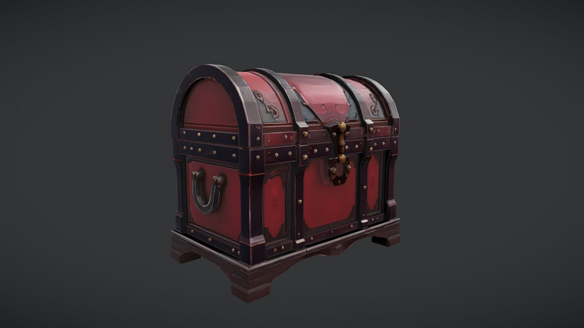 ornate treasure chest 3D model_15