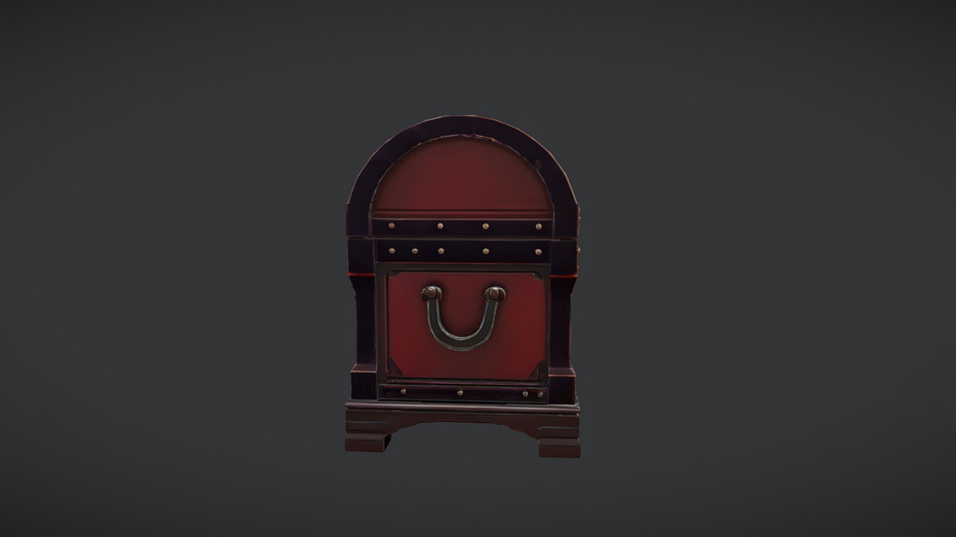 ornate treasure chest 3D model_5