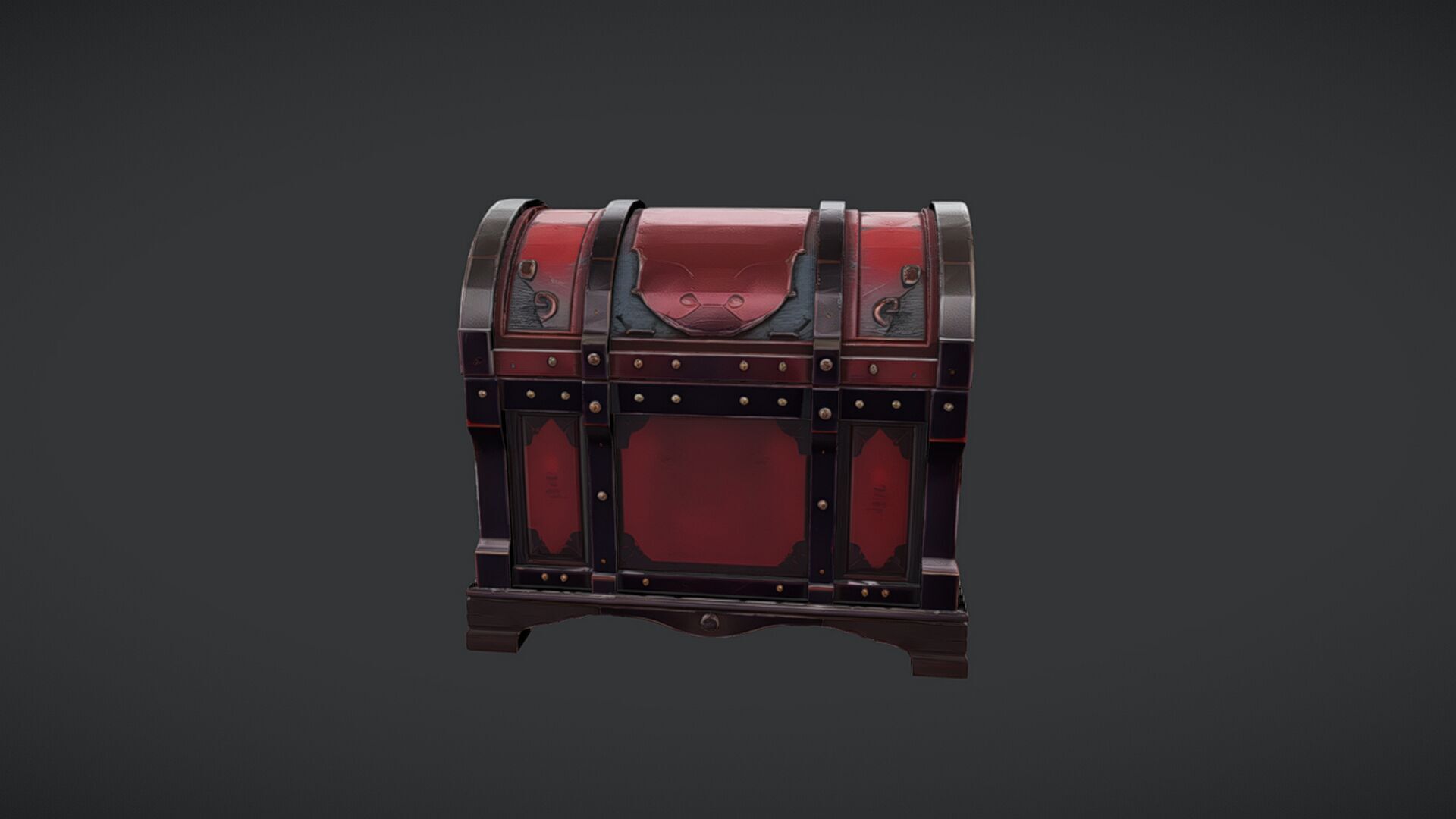 ornate treasure chest 3D model_8