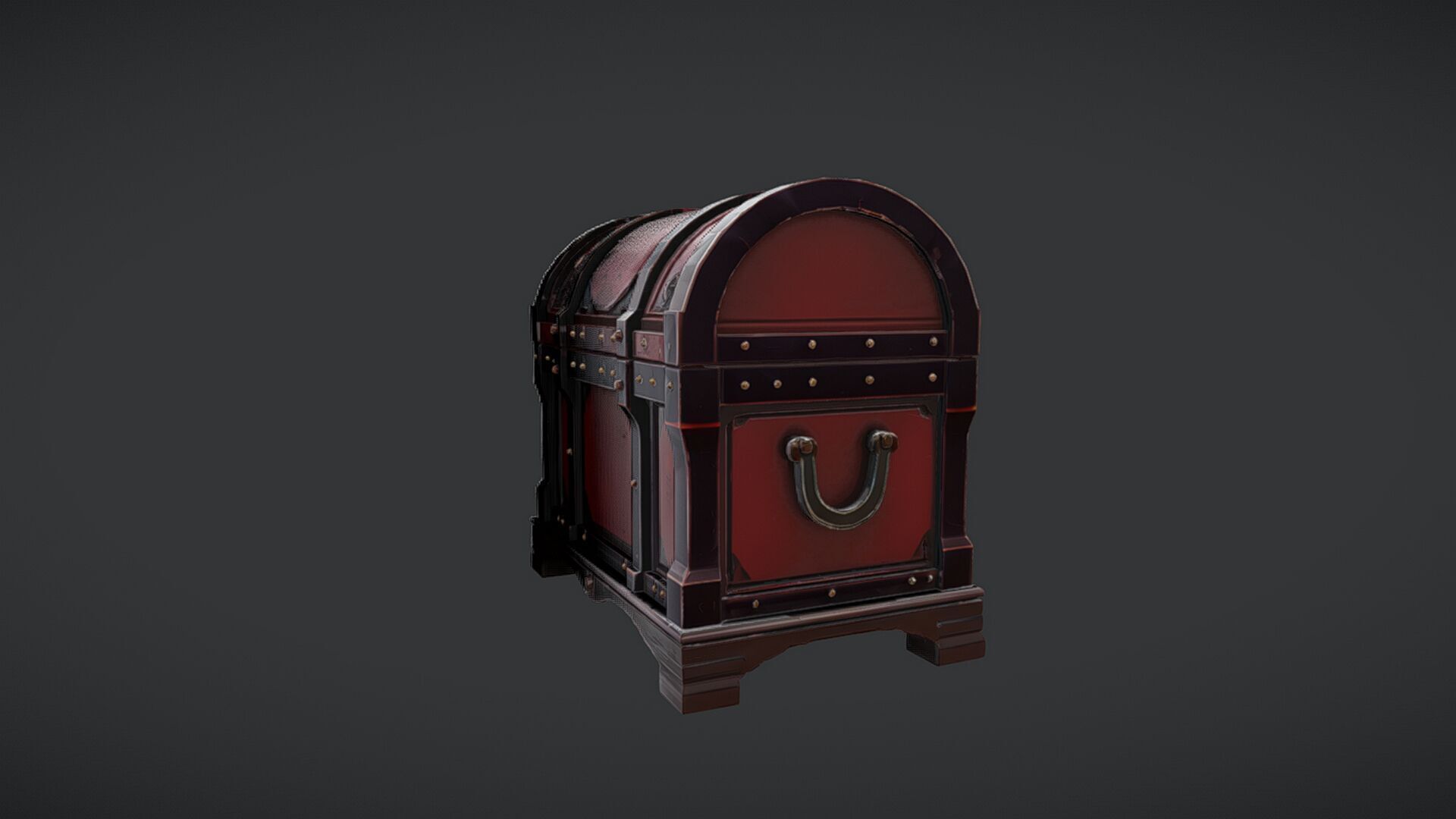 ornate treasure chest 3D model_6