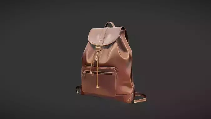 Leather backpack