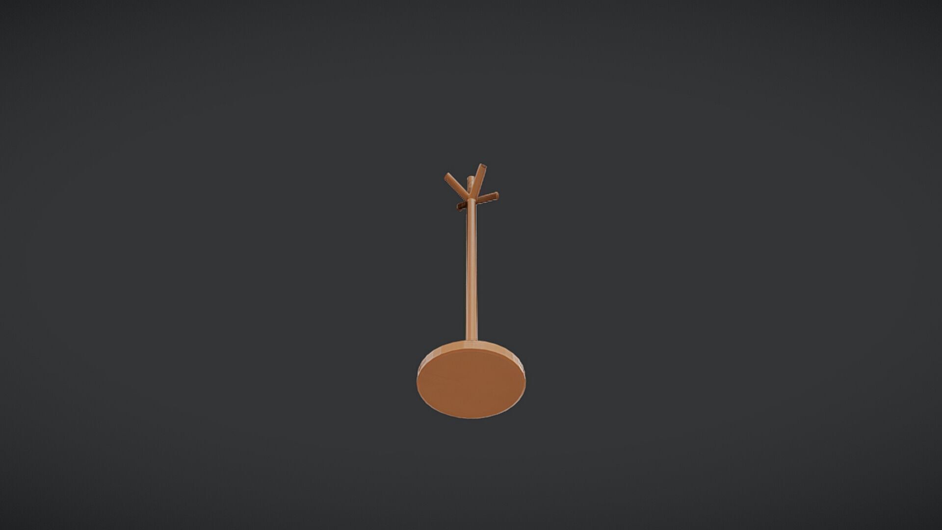 wooden coat rack 3D model_10