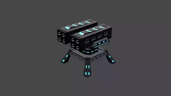 Tower Defense Rocket Launcher 3D model