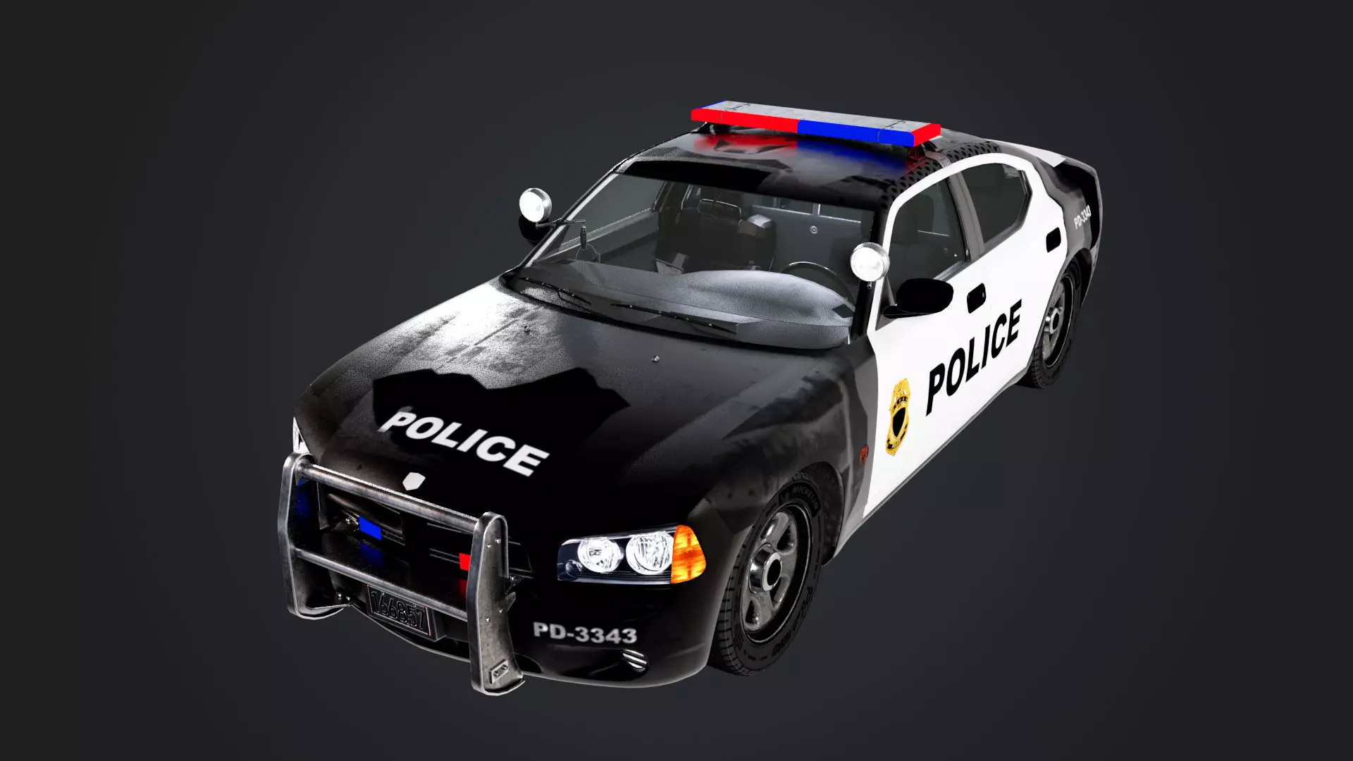Car Police Low-poly 3D model