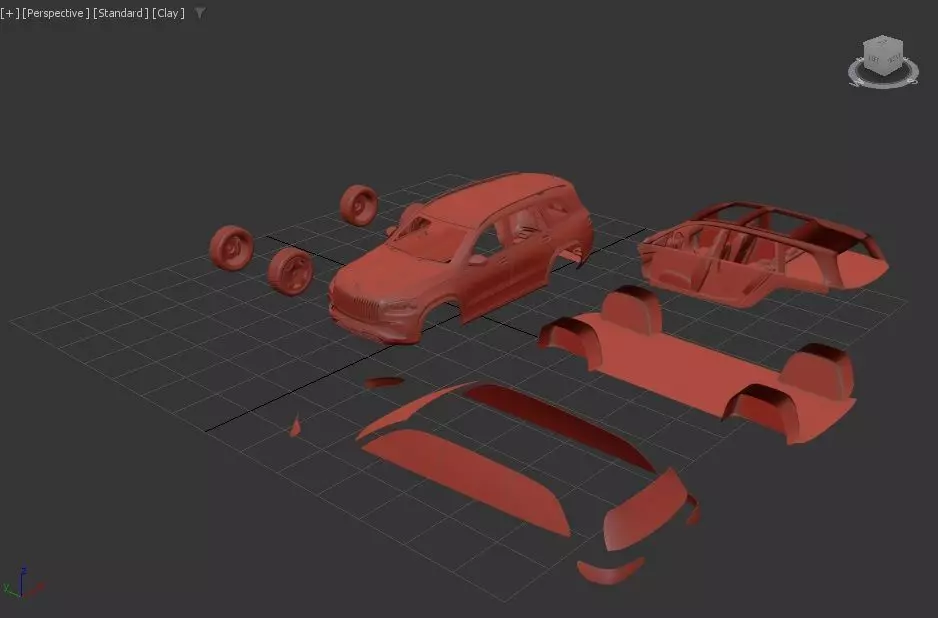 Mercedes Benz GLS600 Maybach 2024 3D print model