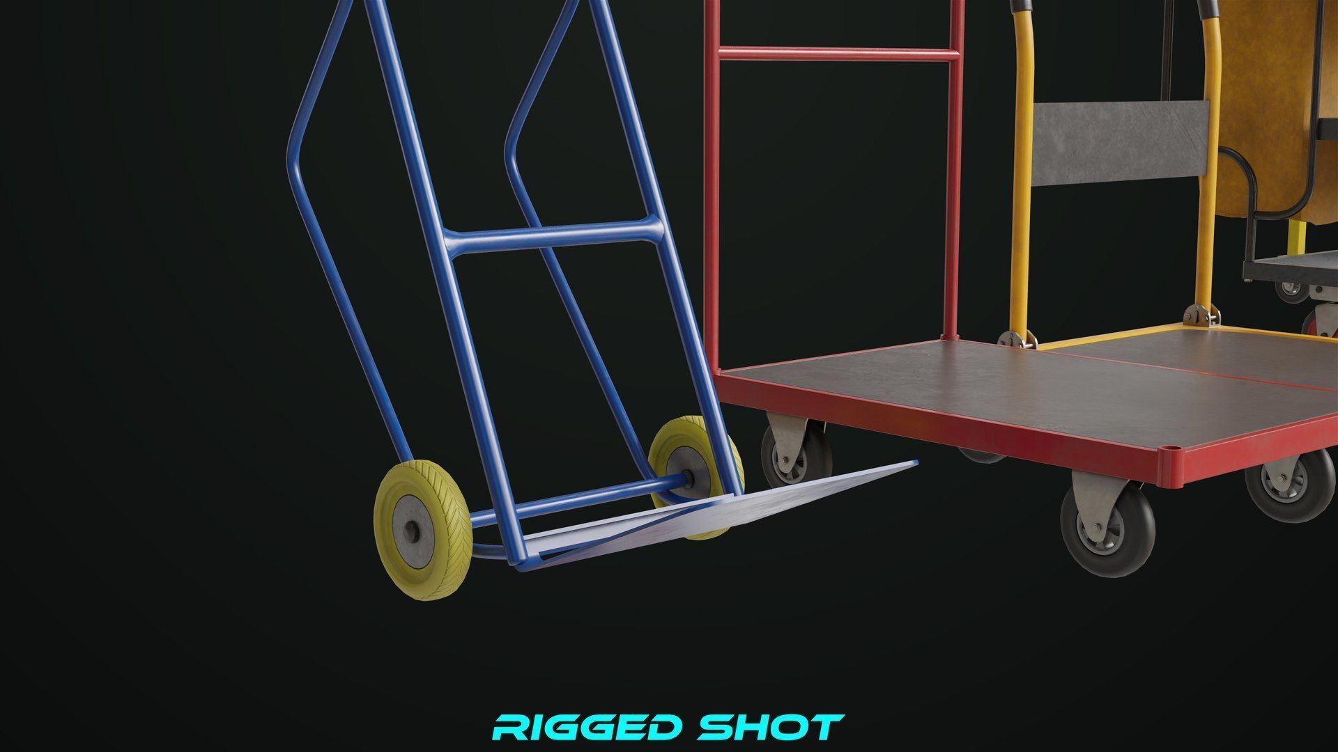 Cargo Pallets and Forklift Trucks Collection All PBR Textures _9